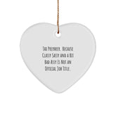 Gifts from Friends and Family to the Classy Tax Preparer, Heart Ornament with Funny Quote - Christmas Unique Gifts - Image 1